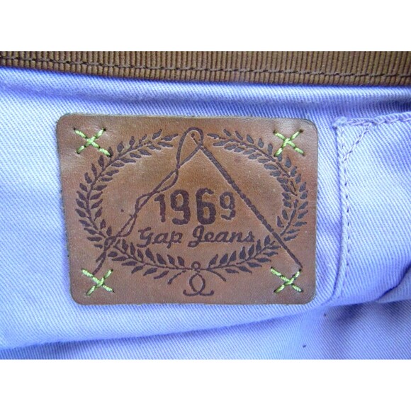 1969 Gap Jeans Shoulder Bag Large Tan Canvas Jeans Tote Bag Purse Womens - Picture 8 of 8